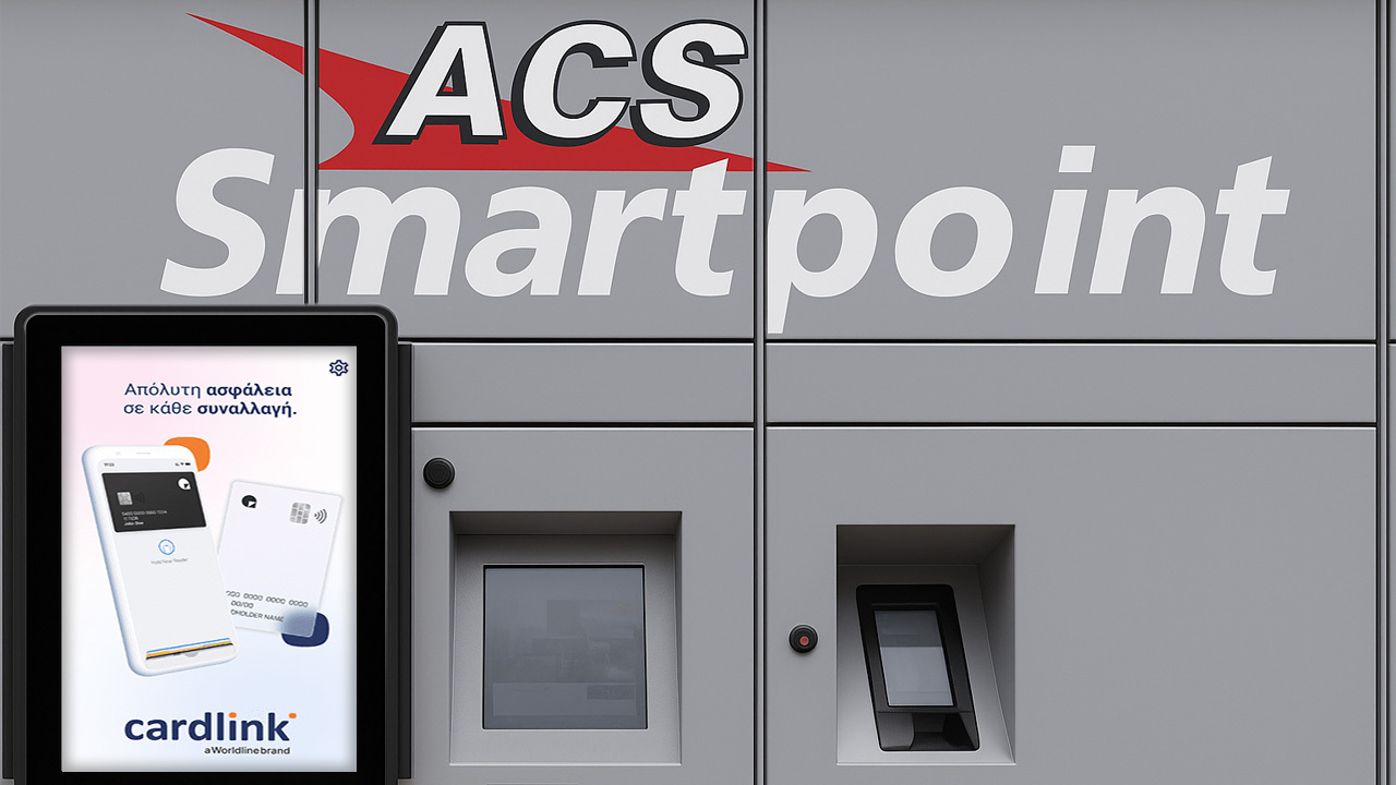 ACS lockers offer the ultimate self-service order picking experience with the ally of the unattended IM30 PAX Technology Terminal